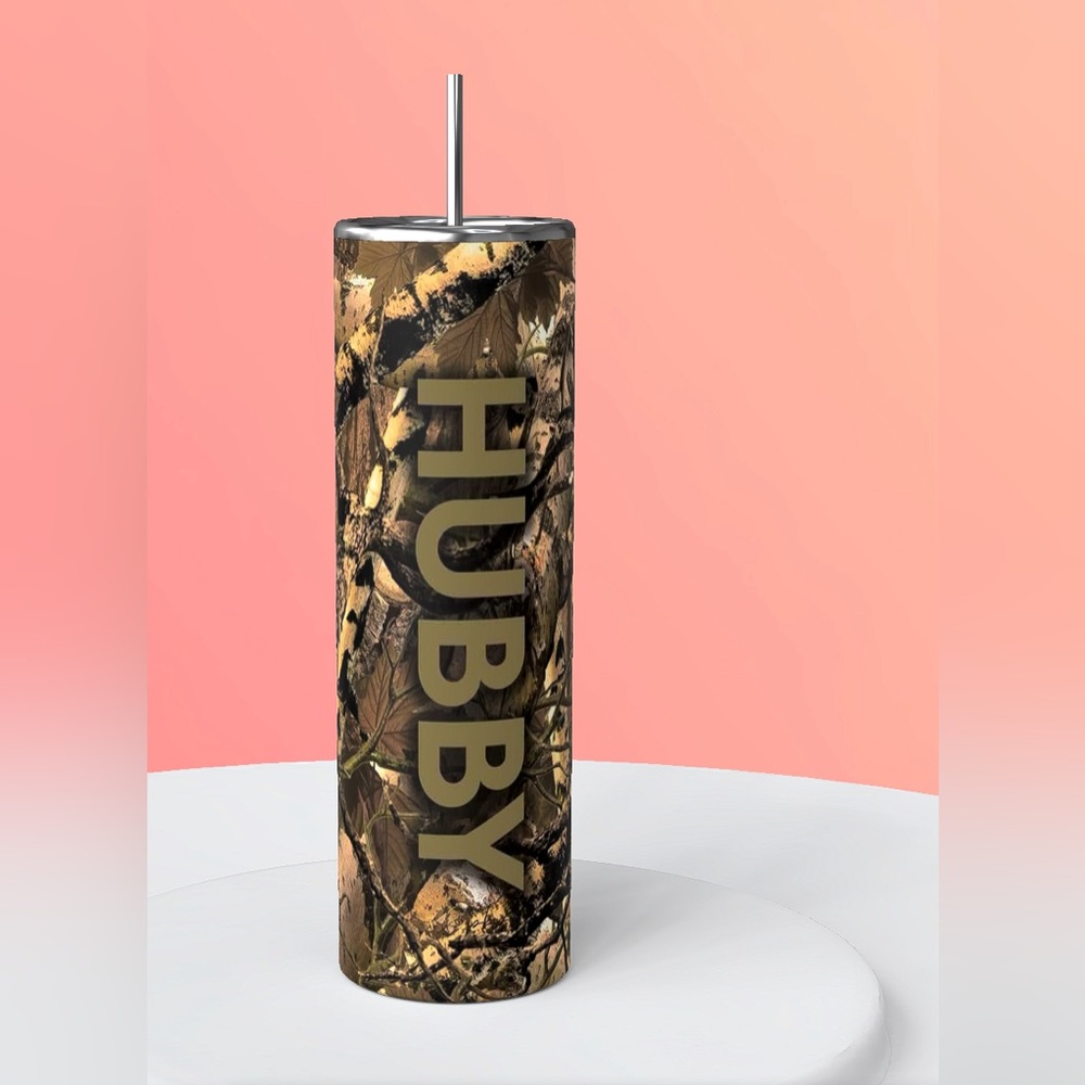 NWT HUBBY Camo20 oz.Stainless steel,double walled,vacuum sealed tumbler handmade